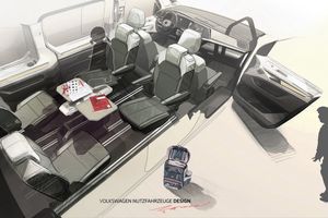 Nuevo boceto adelanta soluciones prácticas del nuevo Volkswagen Multivan 2022