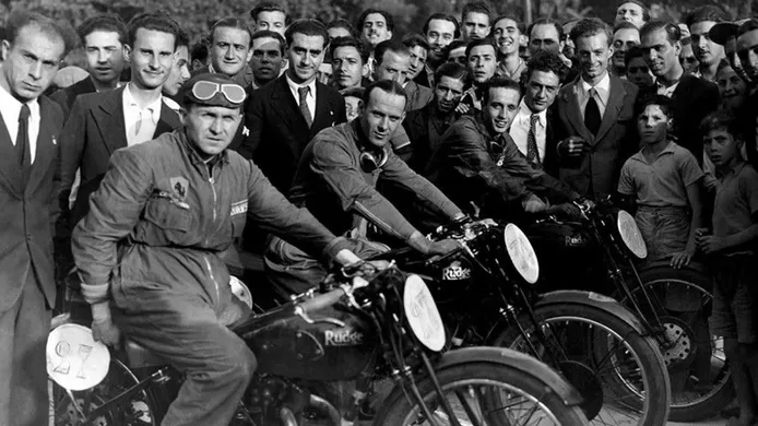 Targa Florio moto de 1934: Pigorini, Aldrighetti y Colabattisti