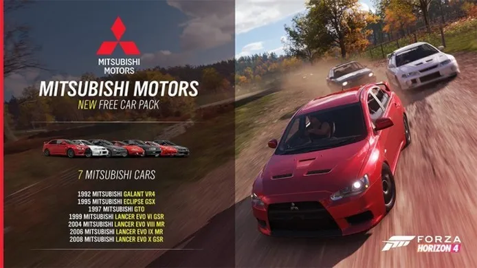 Forza Horizon 4 estrena el paquete de coches Mitsubishi