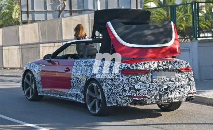 Audi S5 Cabrio 2020 - foto espía posterior
