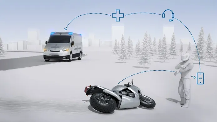 Bosch presenta la llamada de emergencia eCall para motos