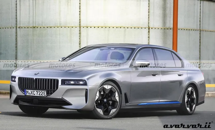 Recreación ilustrativa del futuro BMW i7 2023