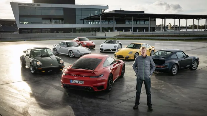 Cinco generaciones del Porsche 911 Turbo se juntan en vídeo en el circuito de Hockenheim