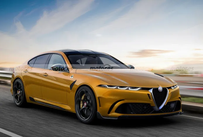 Alfa Romeo atacará el segmento E en 2025, este render adelanta la futura berlina