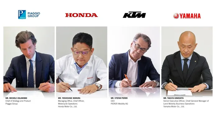 Piaggio, Honda, Yamaha y KTM unirán fuerzas en materia de baterías intercambiables para motos y otros vehículos ligeros