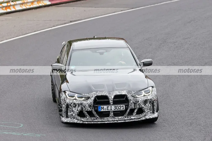 El nuevo BMW M3 CS 2023 pierde más camuflaje en su cuarta visita a Nürburgring