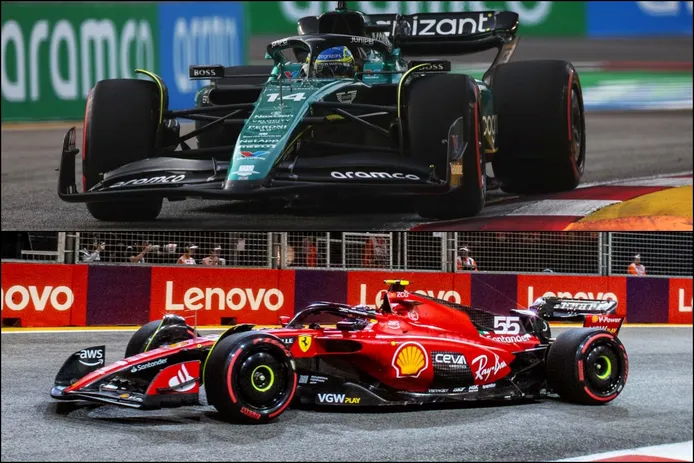 Parrilla de salida del GP de Singapur F1 2023, posiciones de Fernando Alonso y Carlos Sainz