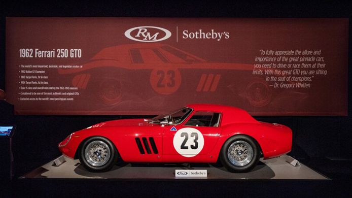 The 250 GTO, ready for auction in 2018