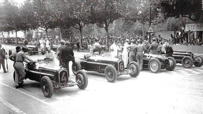 Parrilla de salida del Circuito di Modena de 1935