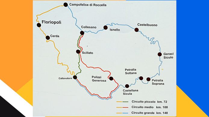Las tres variantes de circuitos de la Targa Florio