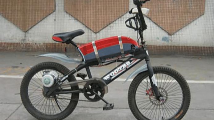 Bicycle with electric conversion kit