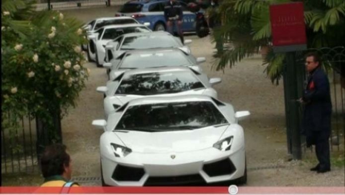 El Lamborghini Aventador invadió las calles de Roma