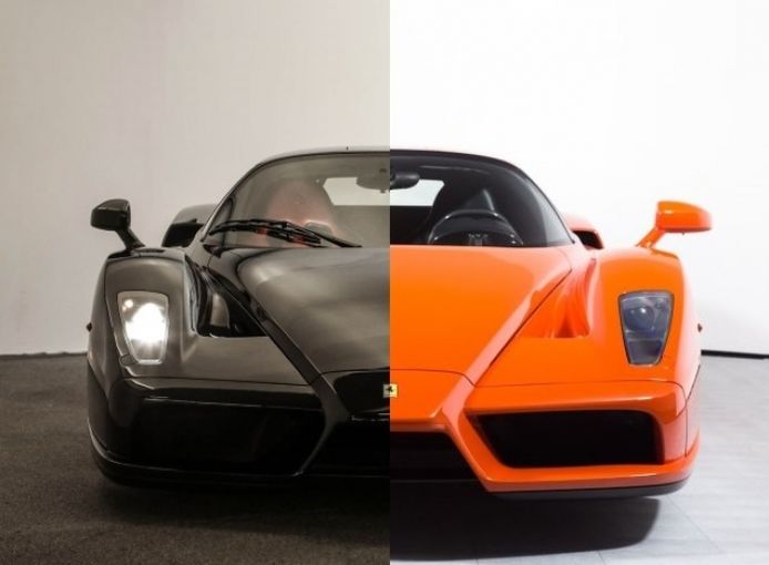 Dos unidades muy raras del Ferrari Enzo a la venta: ¿naranja o negro?
