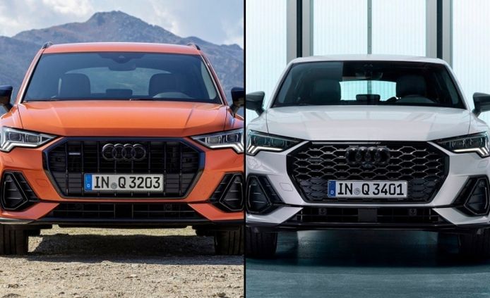 Audi Q3 vs Audi Q3 Sportback - frontal