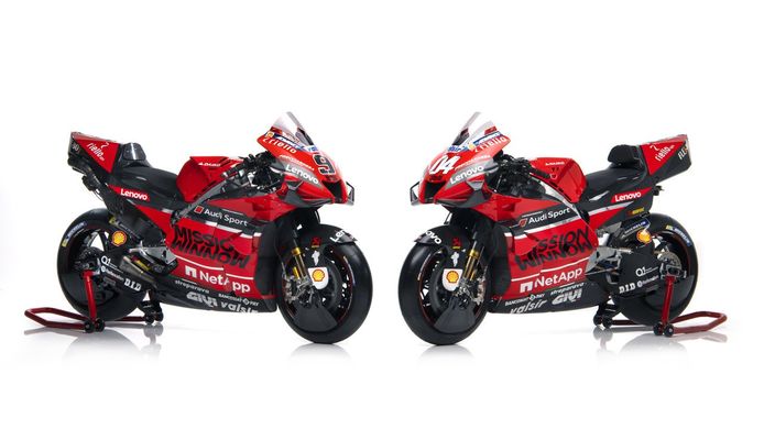 Se presenta la Ducati Desmosedici GP20 de Dovizioso y Petrucci