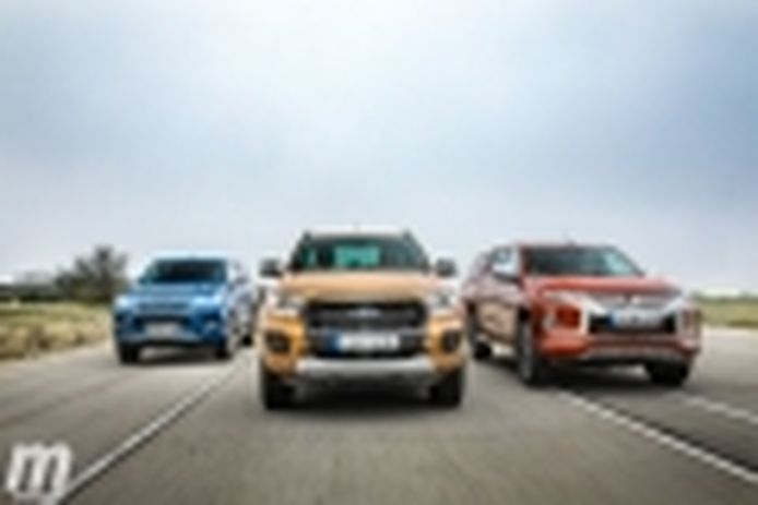 Toyota Hilux vs Ford Ranger vs Mitsubishi L200, comparativa de pickups (con vídeo)