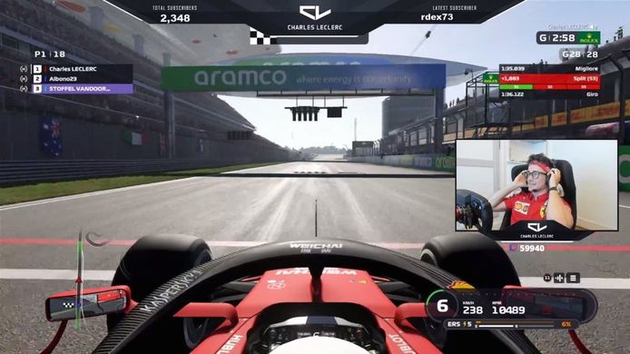 Leclerc repite victoria virtual en el GP de China; Sainz cierra el top 10