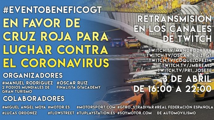 Evento Benéfico Gran Turismo, para apoyar la lucha contra el COVID19