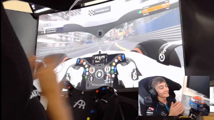 Victoria de Russell en un caótico GP de Mónaco virtual con lluvia