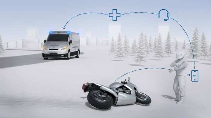 Bosch presenta la llamada de emergencia eCall para motos