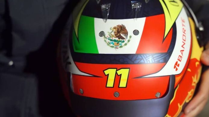 Sergio Pérez desvela su primer casco de F1 para Red Bull