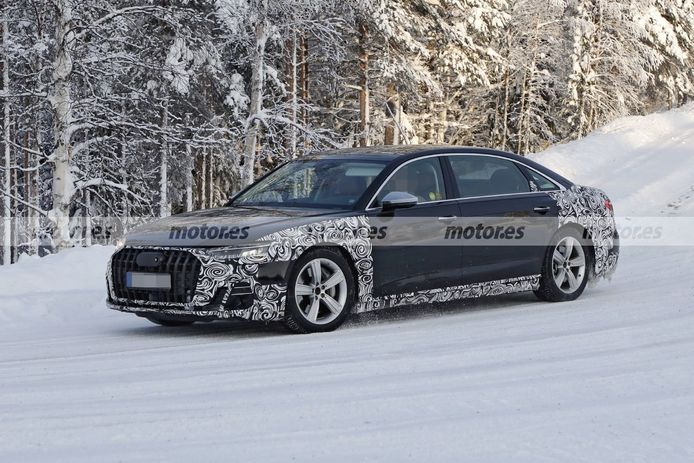 Foto espía Audi A8 L Facelift 2022 - exterior