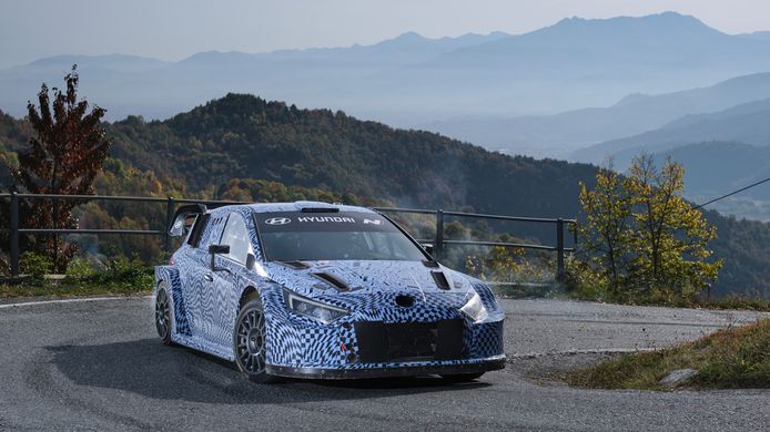 Hyundai completa un simulacro de rally en Italia con el Hyundai i20 N Rally1
