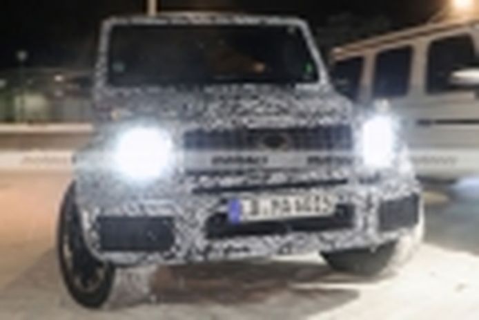 The 2023 Mercedes-AMG G 63 Facelift poses in its first spy photos in northern Sweden
