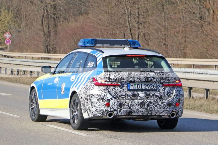 Fotos espía BMW Serie 3 Touring Facelift 2023 Polizei