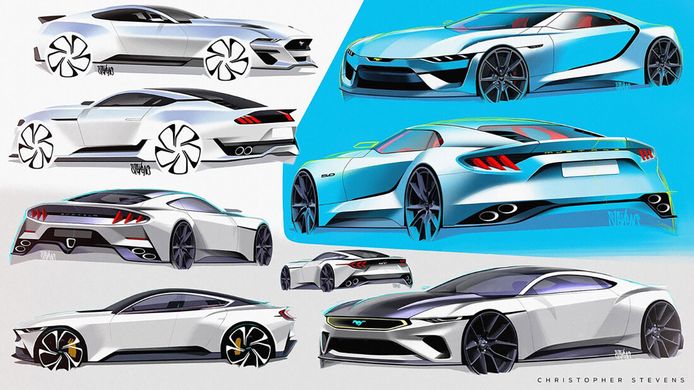 Bocetos oficiales del Ford Mustang 2023