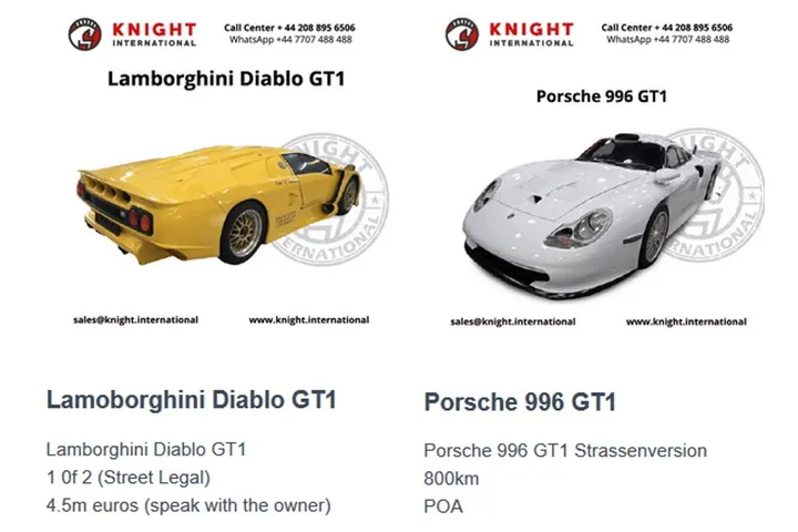 El único Lamborghini Diablo GT1 Stradale aparece a la venta