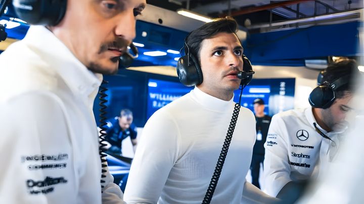 Carlos Sainz durante el test de Abu Dhabi con Williams