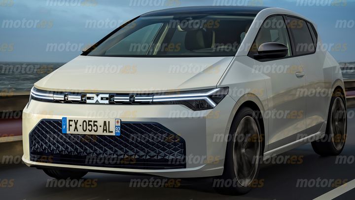 Recreación del próximo coche eléctrico de Dacia