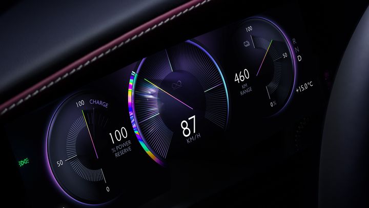 Instrumentos digitales del Rolls-Royce Black Badge Spectre