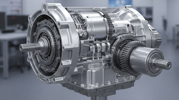 Detalle de la transmisión automática de 1 velocidad de EBRO S400 híbrido.