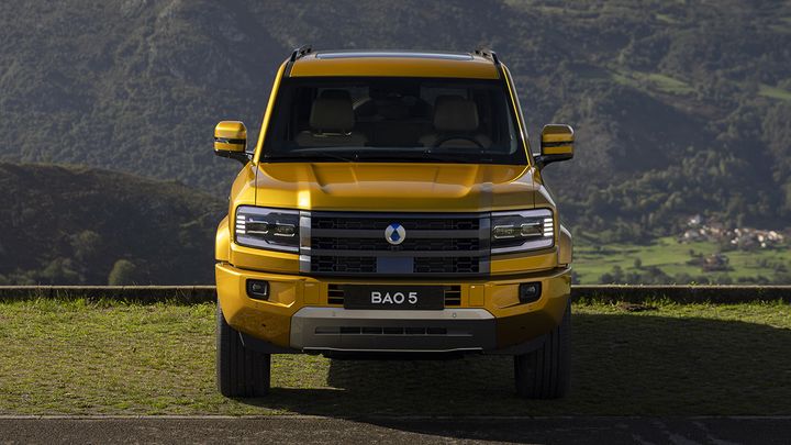 Vista frontal del Denza Bao 5 en color amarillo