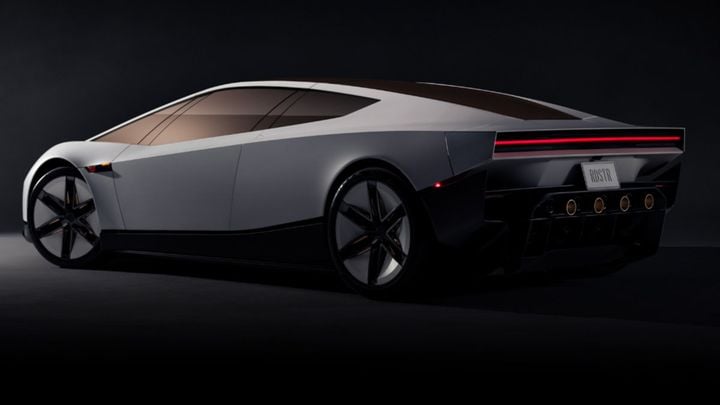 La parte trasera del Tesla Roadster
