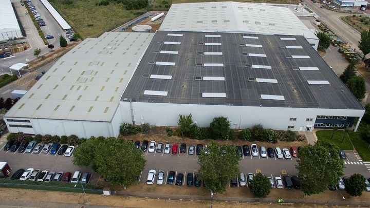 Vista aérea del centro de recambios de Geely en Guadalajara
